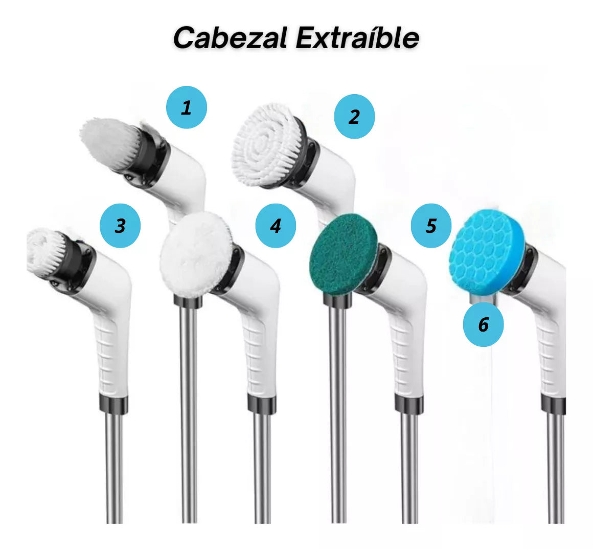 Cepillo de Limpieza Multiuso Eléctrico 7 en 1