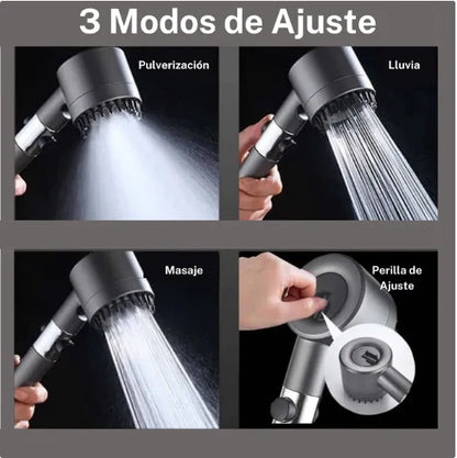 Pressure PRO™ Ducha de Alta Presión para una Experiencia Revitalizante 4 En 1