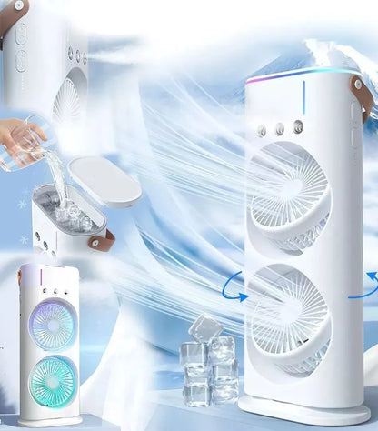 Eco Breeze™ Aire Acondicionado Humidificador Ventilador 3 en 1  de 2 Niveles Portátil Incluye Control Remoto