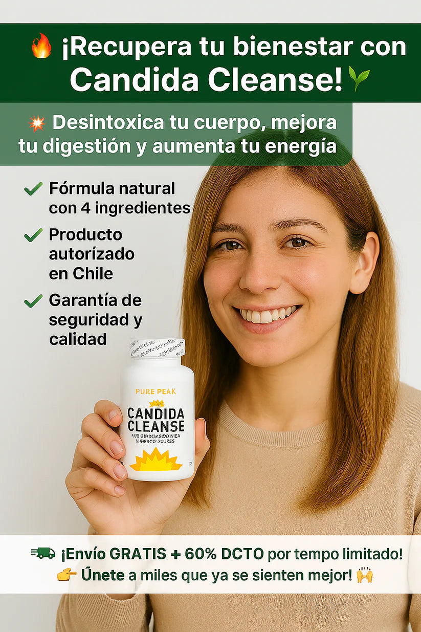Candida Cleanse 60 Cápsulas – Limpieza Intestinal – Equilibrio Natural en 30 Días