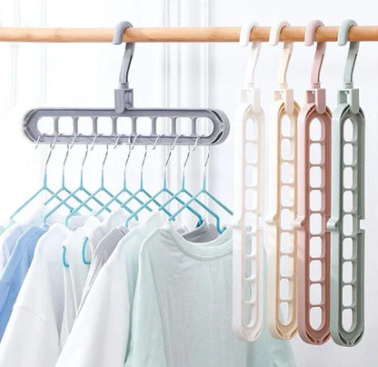 Colgador De Ropa 9 en 1 - Pack de 5 Colgadores (45 prendas)