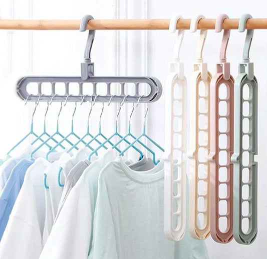 Colgador De Ropa 9 en 1 - Pack de 5 Colgadores (45 prendas)