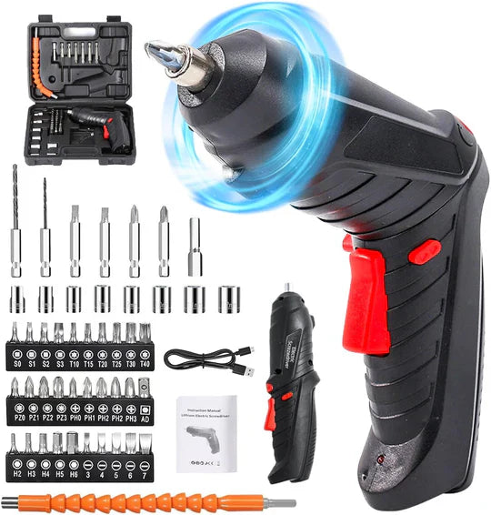Spin Drill™ Destornillador y Atornillador Eléctrico Con Maleta + 47 Accesorios