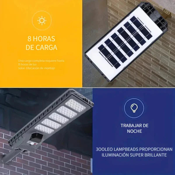 Pack 2 Focos LED Solar 500 Watts Con Sensor De Movimiento y Control Remoto IP65