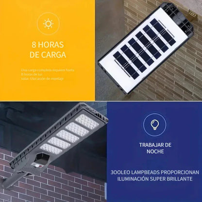 Pack 2 Focos LED Solar 500 Watts Con Sensor De Movimiento y Control Remoto IP65