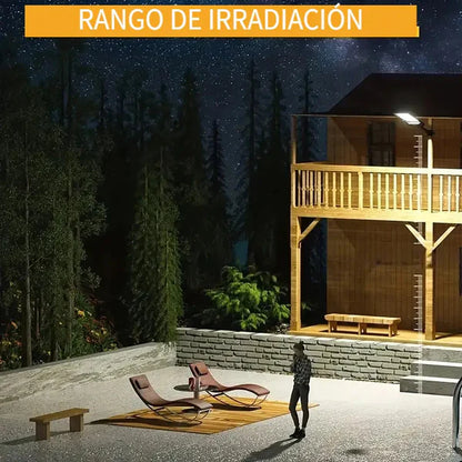 Pack 2 Focos LED Solar 500 Watts Con Sensor De Movimiento y Control Remoto IP65