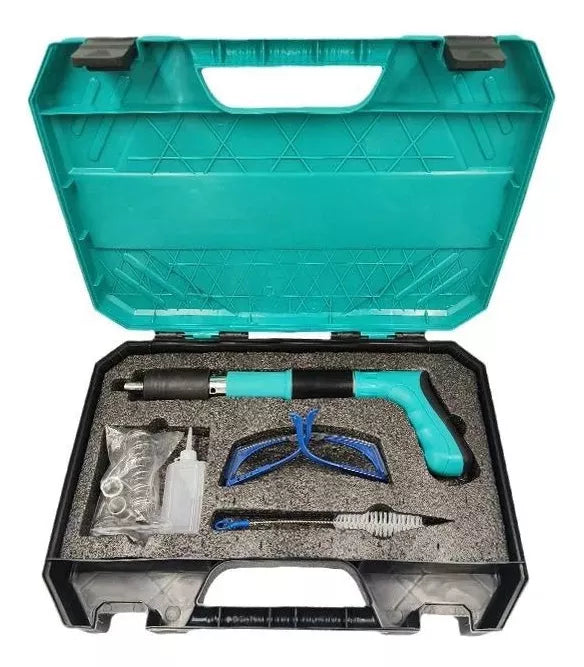 Pistola de Clavos Remachadora Premium + Maletin con Accesorios
