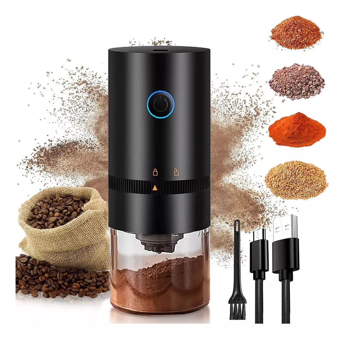 CoffeeGrinder E™  Molinillo Eléctrico Portátil De Café, Especias y Más