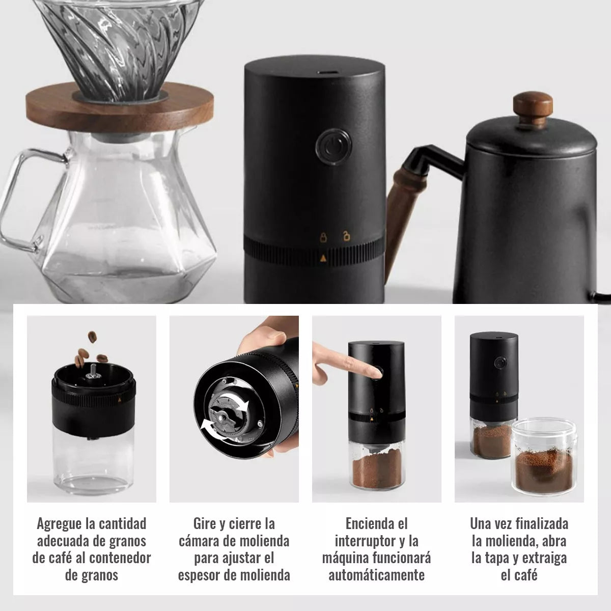 CoffeeGrinder E™  Molinillo Eléctrico Portátil De Café, Especias y Más