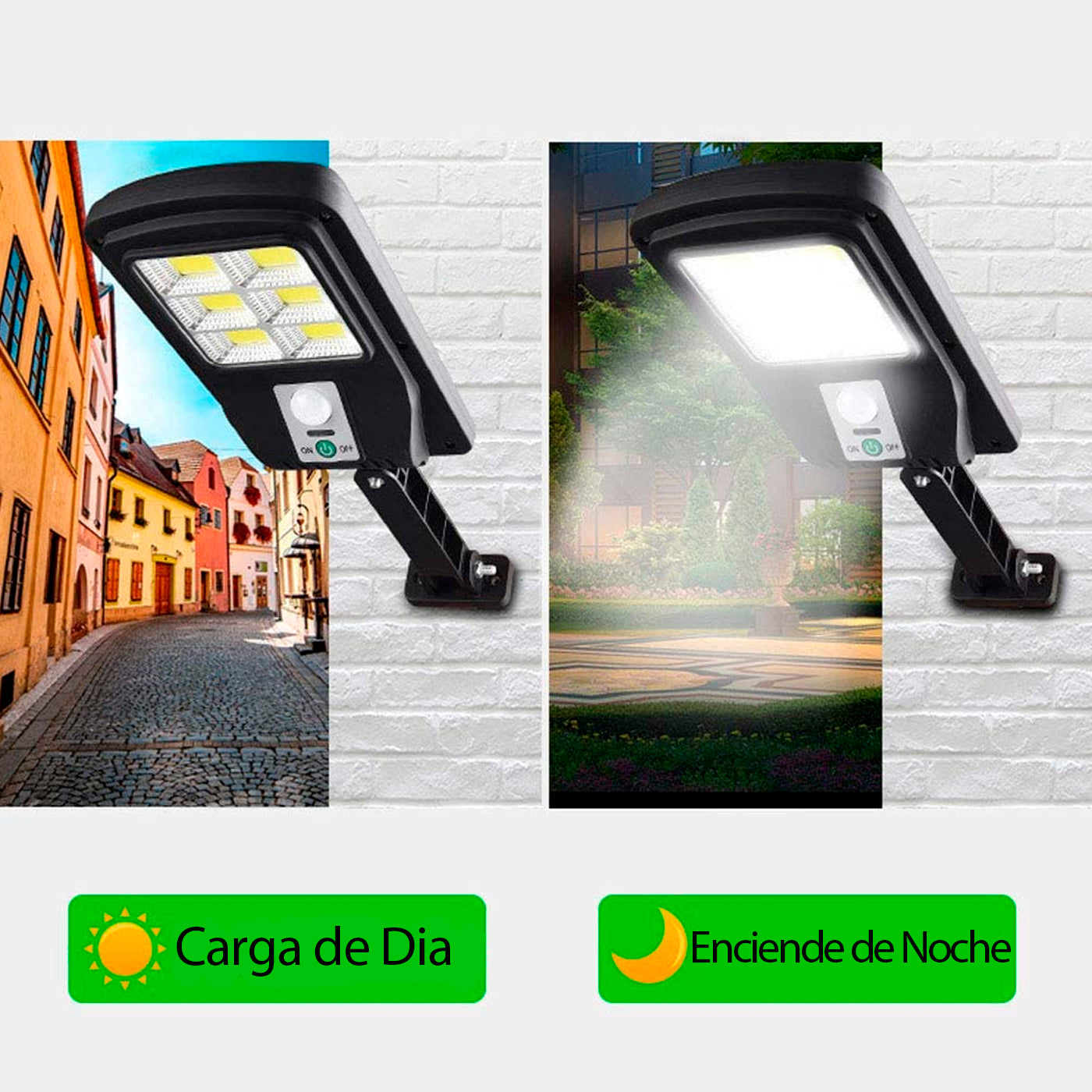 Foco LED Solar Exterior Pack de 4 Con Sensor De Movimiento IP65