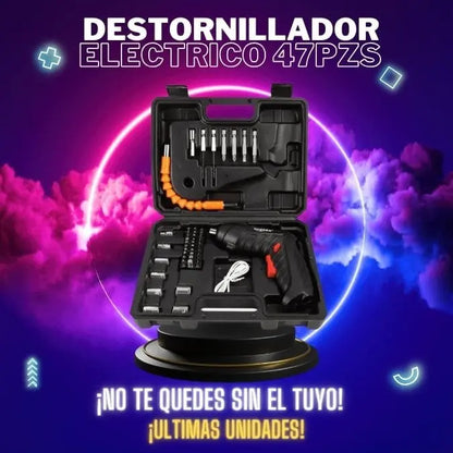 Spin Drill™ Destornillador y Atornillador Eléctrico Con Maleta + 47 Accesorios