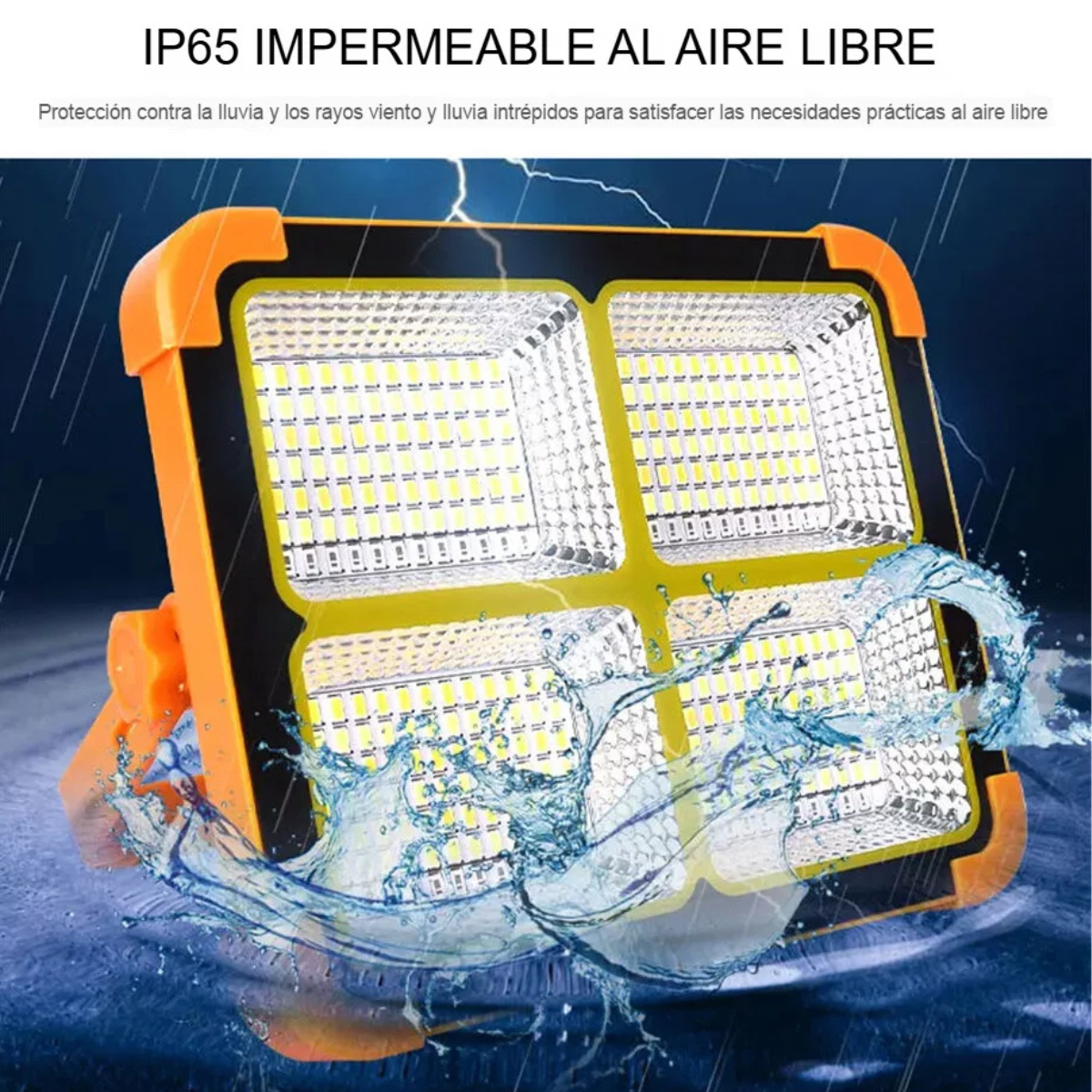 Foco LED Solar Reflector 1000W Con Power Bank y 4 Modos de Iluminación Portatil